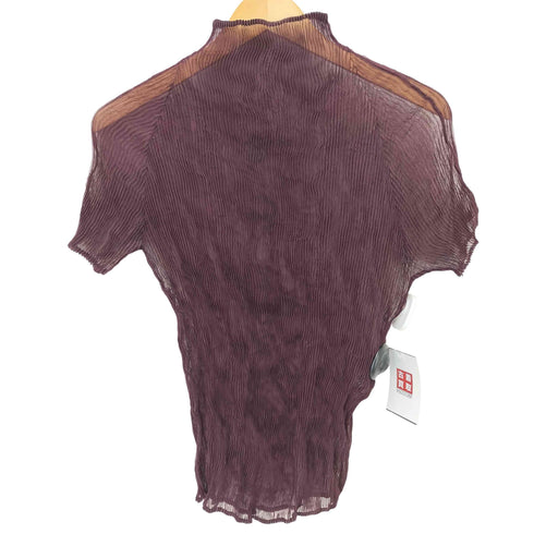 イッセイミヤケ ISSEY MIYAKE 19SS ボトルネック プリーツ S/S カットソー レディース JPN:2