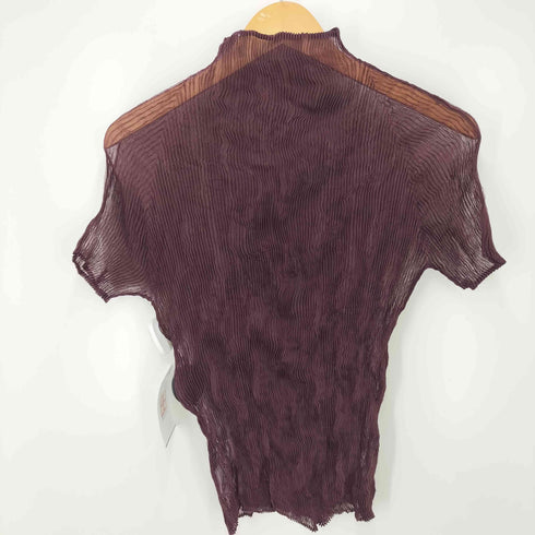 イッセイミヤケ ISSEY MIYAKE 19SS ボトルネック プリーツ S/S カットソー レディース JPN:2