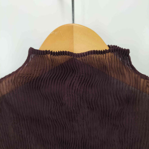 イッセイミヤケ ISSEY MIYAKE 19SS ボトルネック プリーツ S/S カットソー レディース JPN:2