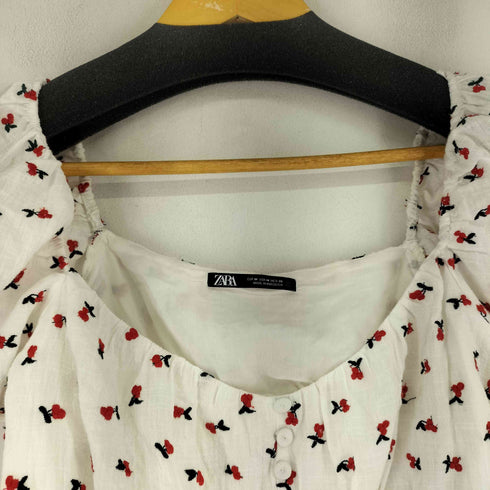 ザラ ZARA フルーツ柄トップス レディース import:M
