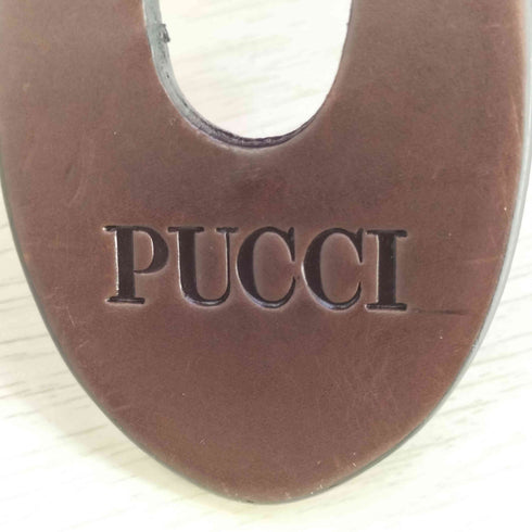 エミリオプッチ EMILIO PUCCI レザー切替 総柄 コーデュロイ ショルダーバッグ レディース
