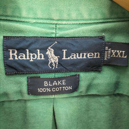 ラルフローレン RALPH LAUREN BLAKE ポニー 刺繍 B.D L/S ブロード シャツ ビッグサイズ メンズ import:XXL