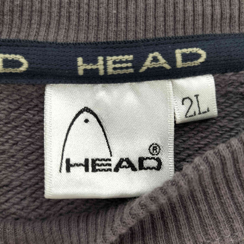ヘッド HEAD ロゴ 刺繍 プリント クルーネック スウェット メンズ 2L