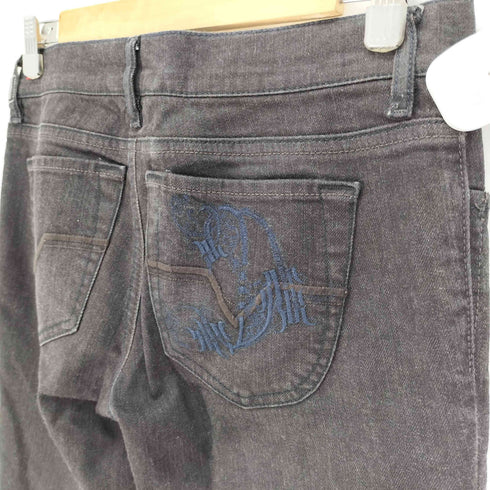 ディーゼル DIESEL イタリア製 バック刺繍 ロゴポケット ジップフライ ローライズ ブラック デニム パンツ Y2K レディース W29 L32