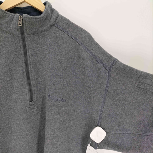 コロンビア Columbia ロゴ 刺繍 裏起毛 ハーフジップ コットン ポリ スウェット ビッグサイズ メンズ 3XB