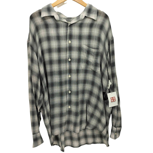 ヴァイナルアーカイブ VAINL ARCHIVE 23SS 日本製 SLANT-SH-LS オンブレチェック メンズ LARGE