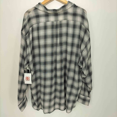 ヴァイナルアーカイブ VAINL ARCHIVE 23SS 日本製 SLANT-SH-LS オンブレチェック メンズ LARGE