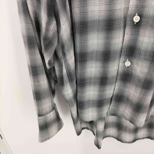 ヴァイナルアーカイブ VAINL ARCHIVE 23SS 日本製 SLANT-SH-LS オンブレチェック メンズ LARGE