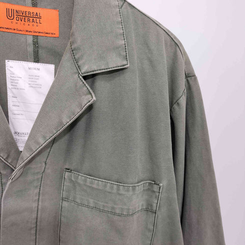 ユニバーサルオーバーオール UNIVERSAL OVERALL JACK&MARIE 製品染めロングショップコート メンズ M