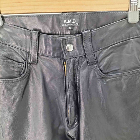 エーディーエムジェイアクセソワ A.D.M.J カウレザーストレートパンツ メンズ JPN:S