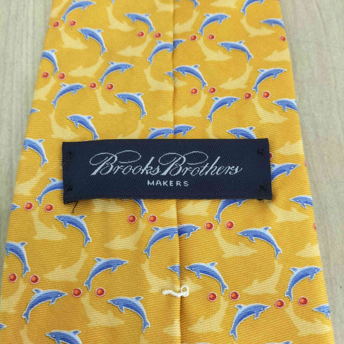 ブルックスブラザーズ BROOKS BROTHERS イルカ柄 シルクネクタイ メンズ
