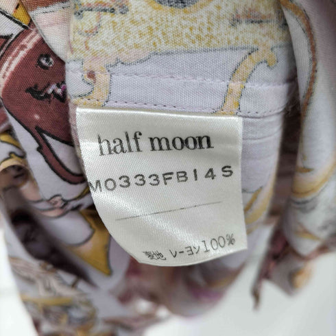 HALF MOON L/S 総柄 オープンカラーシャツ メンズ