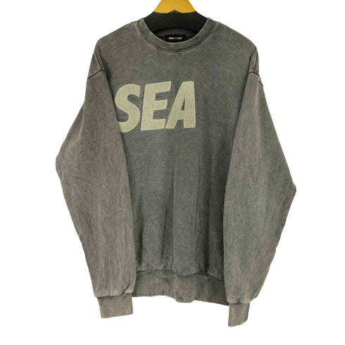 ウィンダンシー WIND AND SEA Sea Chenille EMB Sulfur Crew Neck S Charcoal メンズ import:L