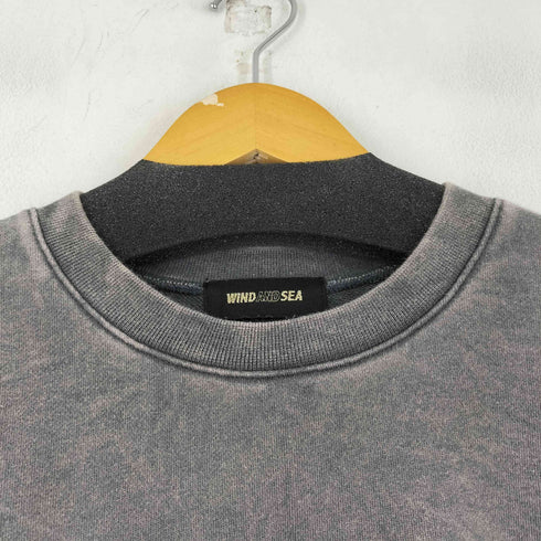 ウィンダンシー WIND AND SEA Sea Chenille EMB Sulfur Crew Neck S Charcoal メンズ import:L