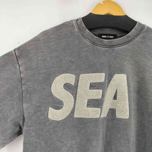 ウィンダンシー WIND AND SEA Sea Chenille EMB Sulfur Crew Neck S Charcoal メンズ import:L
