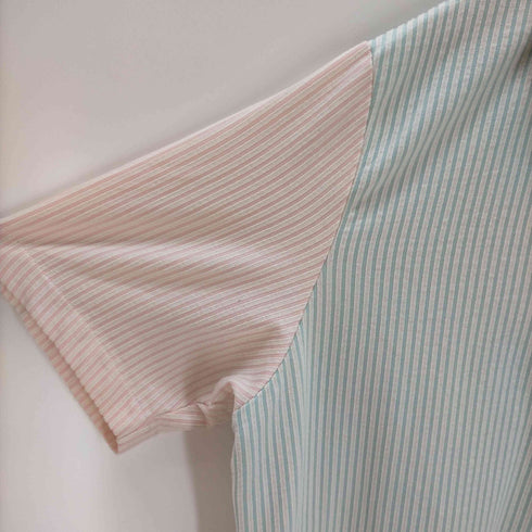 ザラ ZARA マルチストライプ オープンカラーシャツ メンズ JPN:XL