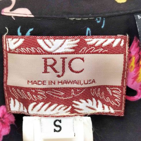 ロバートジェイクランシー RJC USA製 フラミンゴプリント アロハシャツ メンズ import:S