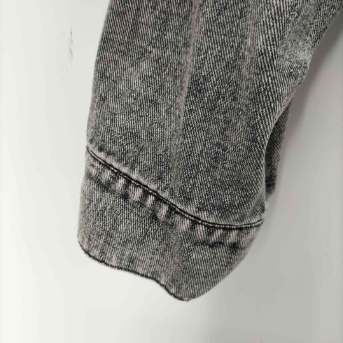 HULL GROW ウォッシュドブラックデニムジャケット メンズ import:L