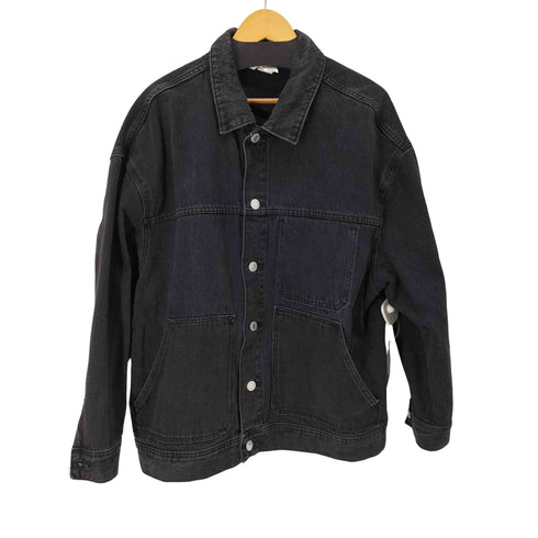 エイチアンドエム H&M RELAXED FIT ブラックデニムジャケット メンズ import:XL