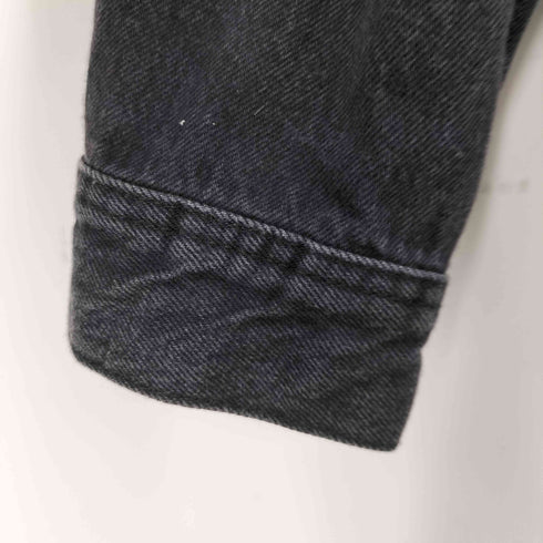 エイチアンドエム H&M RELAXED FIT ブラックデニムジャケット メンズ import:XL