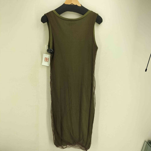 イッセイミヤケ ISSEY MIYAKE 08aw メッシュドッキング ノースリーブワンピース レディース M
