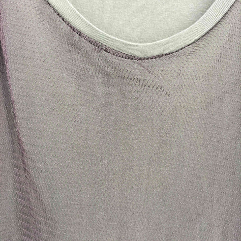 イッセイミヤケ ISSEY MIYAKE 08aw メッシュドッキング ノースリーブワンピース レディース M