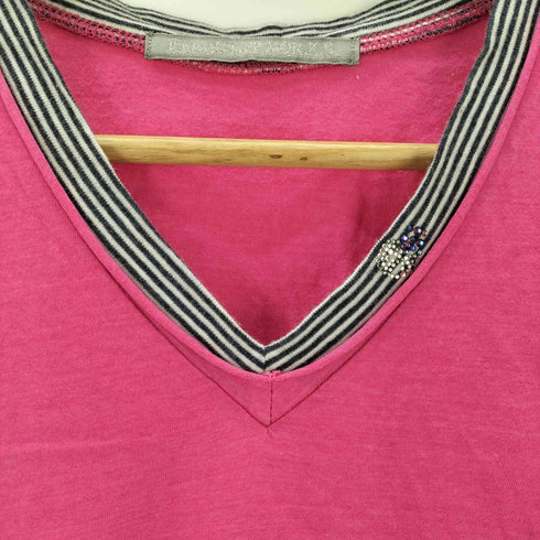 フランシストモークス FranCisT_MOR.K.S スワロフスキー装飾 VネックTシャツ メンズ JPN:2