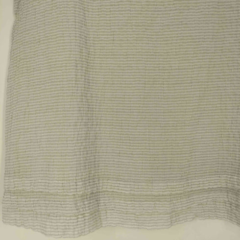ハートイッセイミヤケ Haat ISSEY MIYAKE ボーダー Vネック リップルトップス レディース JPN:3