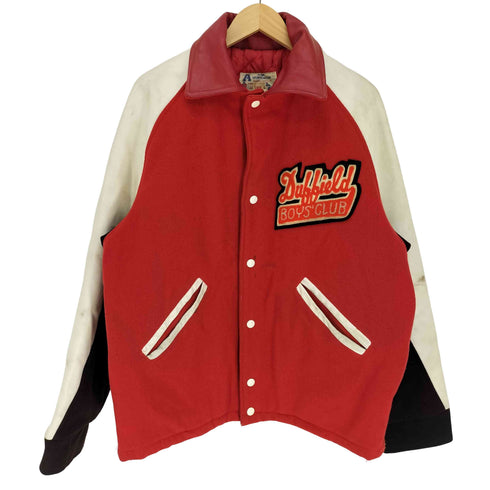 AVON SPORTS WEAR カナダ製 Duffield BOYS CLUB ワッペン 袖レザー ウール 切替 スタジアム ジャケット スタジャン メンズ US:44