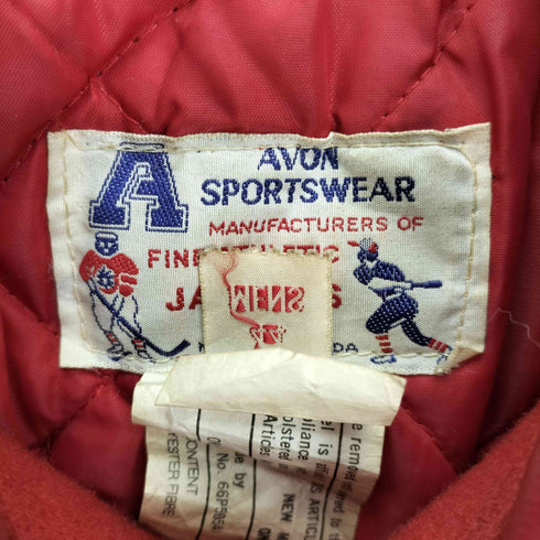 AVON SPORTS WEAR カナダ製 Duffield BOYS CLUB ワッペン 袖レザー ウール 切替 スタジアム ジャケット スタジャン メンズ US:44