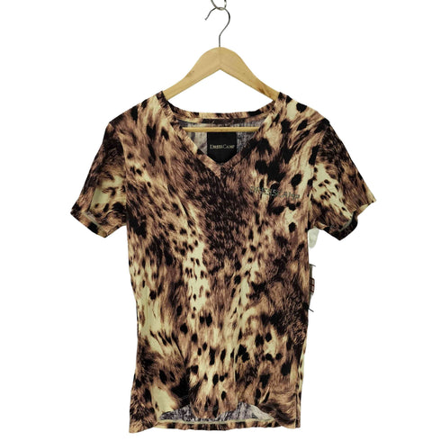 ドレスキャンプ DRESS CAMP レオパード柄 VネックTシャツ メンズ JPN:46