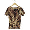 ドレスキャンプ DRESS CAMP レオパード柄 VネックTシャツ メンズ JPN:46
