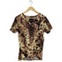 ドレスキャンプ DRESS CAMP レオパード柄 VネックTシャツ メンズ JPN:46