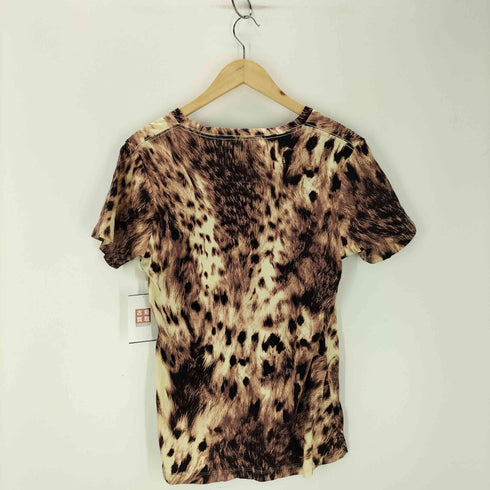 ドレスキャンプ DRESS CAMP レオパード柄 VネックTシャツ メンズ JPN:46