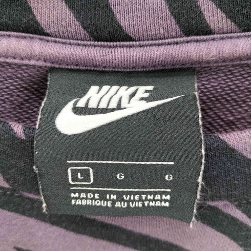ナイキ NIKE ゼブラ柄 クロップドトレーナー レディース L
