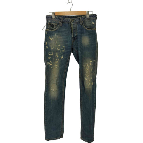 ジャストガヴァリ justcavalli y2k ダメージデニムパンツ メンズ US:28-29