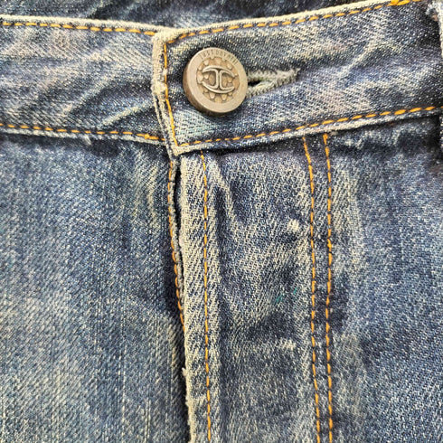 ジャストガヴァリ justcavalli y2k ダメージデニムパンツ メンズ US:28-29