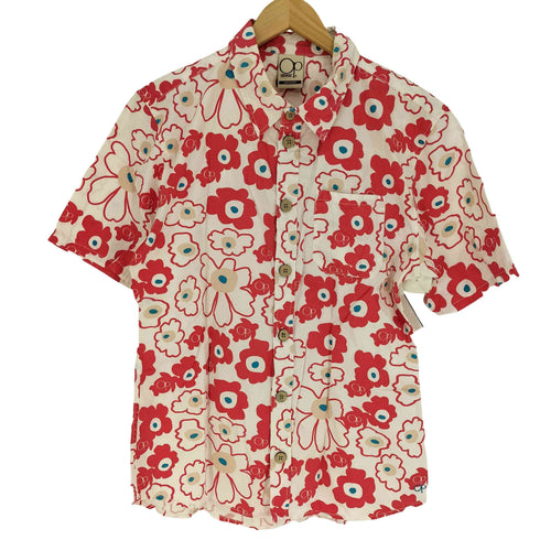 オーシャンパシフィック Ocean Pacific 花柄 総柄 S/S アロハ シャツ メンズ import:M