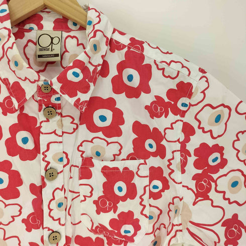 オーシャンパシフィック Ocean Pacific 花柄 総柄 S/S アロハ シャツ メンズ import:M