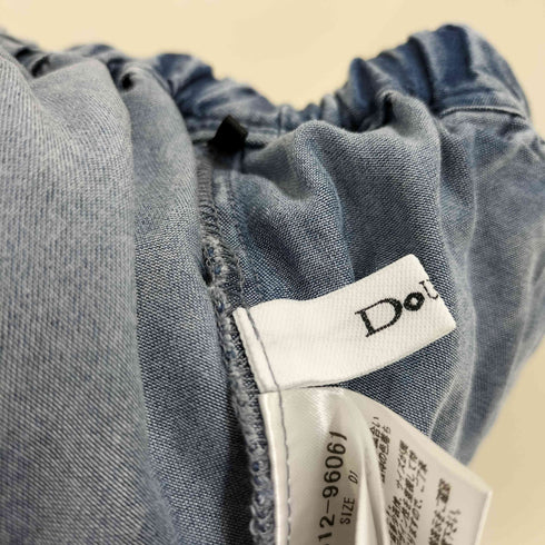 ドゥドゥ DouDou 2タック インディゴ イージー ワイド パンツ レディース JPN:1