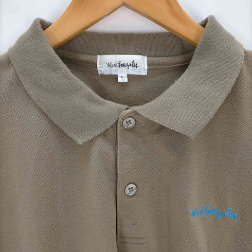 マークゴンザレス Mark Gonzales ロゴ刺繍 ビッグシルエット 半袖ラガーシャツ メンズ JPN:L