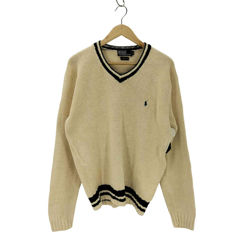 ポロバイラルフローレン Polo by RALPH LAUREN コットンロングスリーブ チルデンニット メンズ import:M