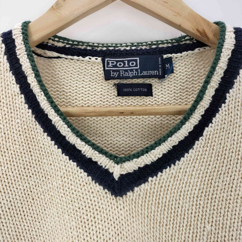 ポロバイラルフローレン Polo by RALPH LAUREN コットンロングスリーブ チルデンニット メンズ import:M