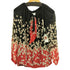 ダイアンフォンファステンバーグ DIANE VON FURSTENBERG シルク100 総柄 シアーパフブラウス ボウタイリボン ブラウス レディース JPN:2