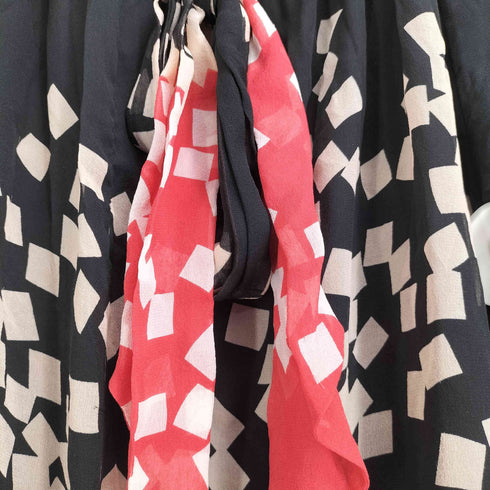 ダイアンフォンファステンバーグ DIANE VON FURSTENBERG シルク100 総柄 シアーパフブラウス ボウタイリボン ブラウス レディース JPN:2