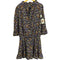 アナスイ ANNA SUI 花柄 リボン付き ハーフボタン ミディ丈 ワンピース チュニック レディース import:S