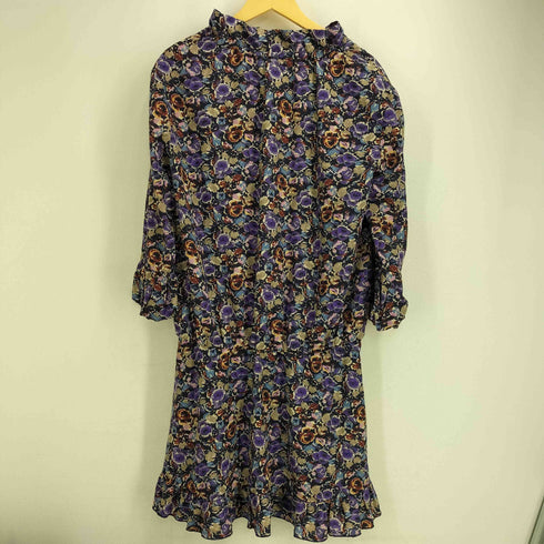 アナスイ ANNA SUI 花柄 リボン付き ハーフボタン ミディ丈 ワンピース チュニック レディース import:S