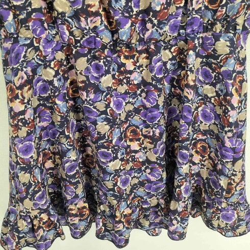 アナスイ ANNA SUI 花柄 リボン付き ハーフボタン ミディ丈 ワンピース チュニック レディース import:S