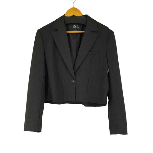 ザラ ZARA クロップドテーラードジャケット レディース S