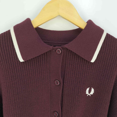 フレッドペリー FRED PERRY 別注 Tipped Collar Cardigan ティップド カラー カーディガン レディース UK:10